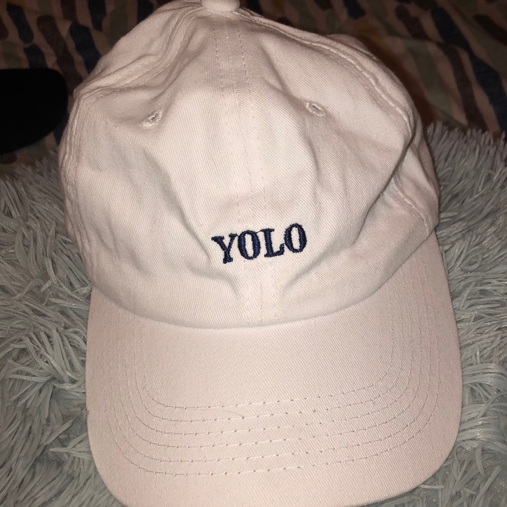 White Aesthetic YOLO Hat